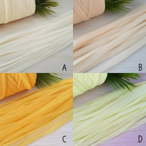 チュールリボン♡カラー(チュール生地)♡ご確認用♡ チュールヤーンシリーズ♡ソリッドカラー✧ リボン チュール生地