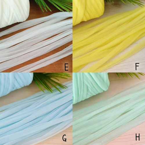 チュールリボン♡カラー(チュール生地)♡ご確認用♡ チュールヤーンシリーズ♡ソリッドカラー✧ リボン チュール生地