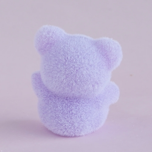 1個) フロッキー くまちゃん マスコット ＊ パープル 28mm クマ