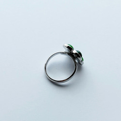クローバー 七宝焼リング 指輪 純銀胎七宝 4枚目の画像