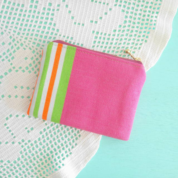 Striped Striped Mini Pouch (Mediterranean Flower no.12) 第5張的照片