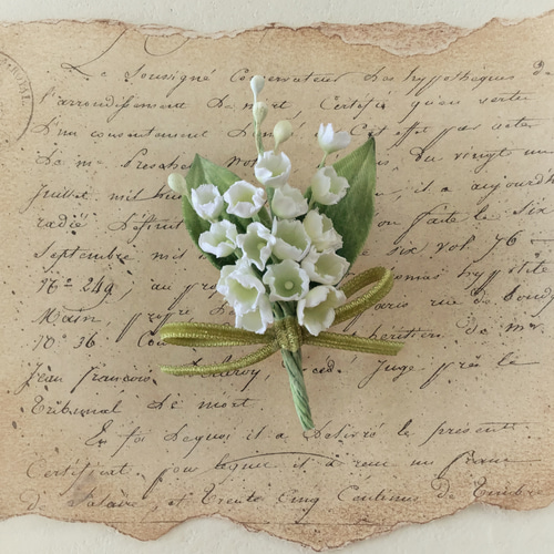 染め花スズランのポニーフック ポニーフック・ヘアカフス PAPER MOON