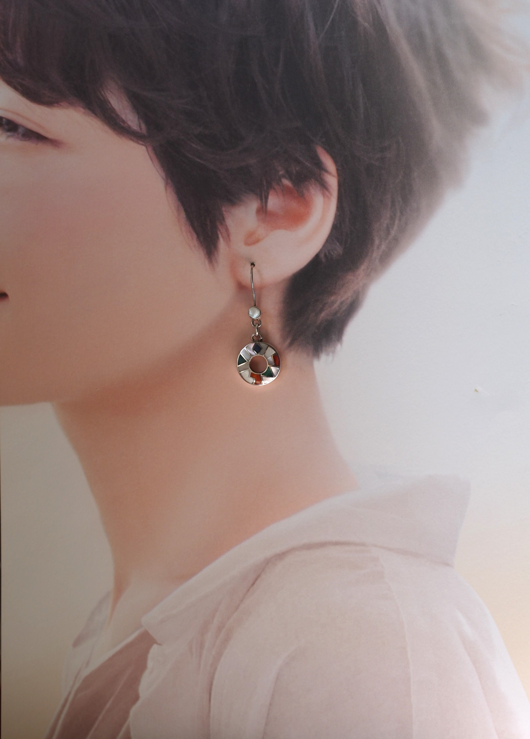 ペルーシリーズ　S950　Inka Calendar - Silver ピアス