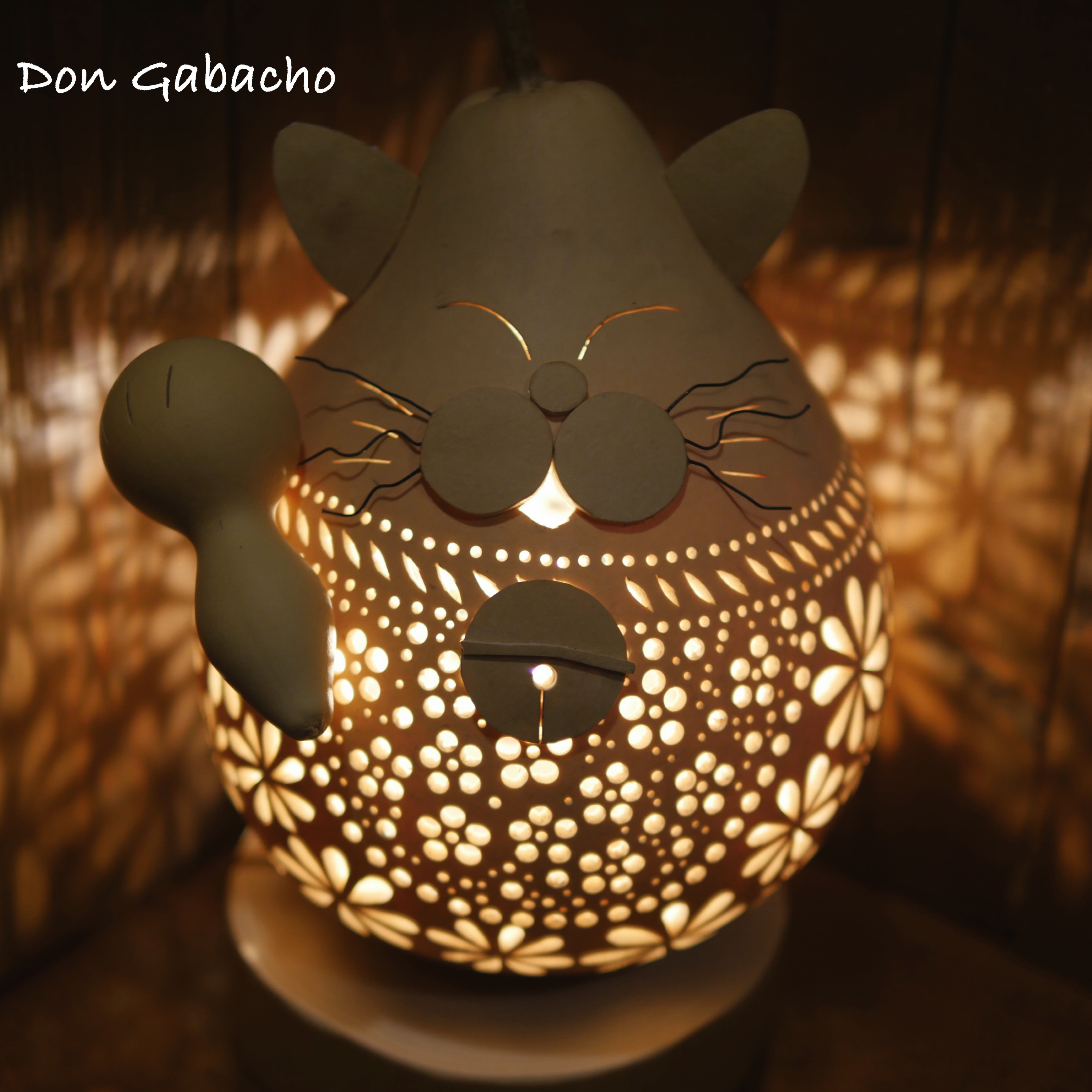 ひょうたんランプ★招きドラねこ