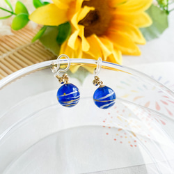 ☆NEW！ピーコックブルークォーツのピアス ピアス（フック・チェーン