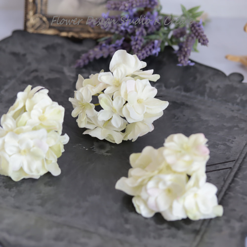 本物花＊3色紫陽花のヘッドドレス