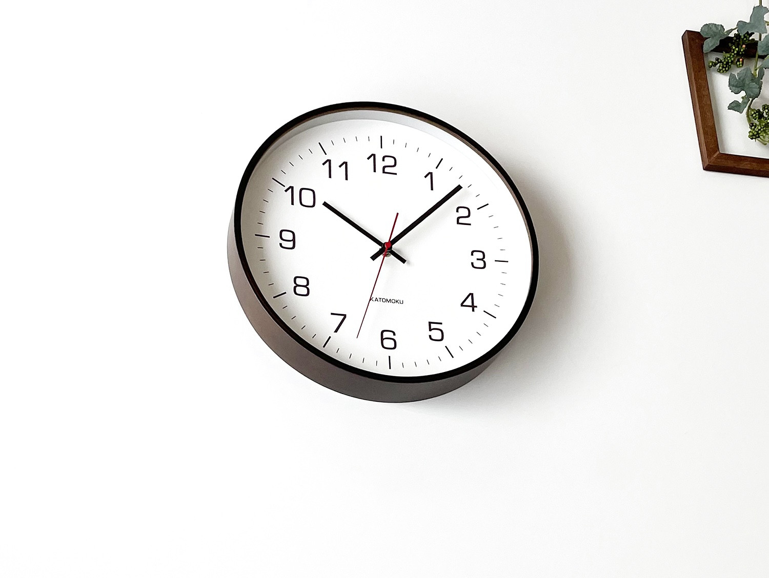 KATOMOKU plywood clock 4 ブラウン km-61BR 掛け時計 木製 静か