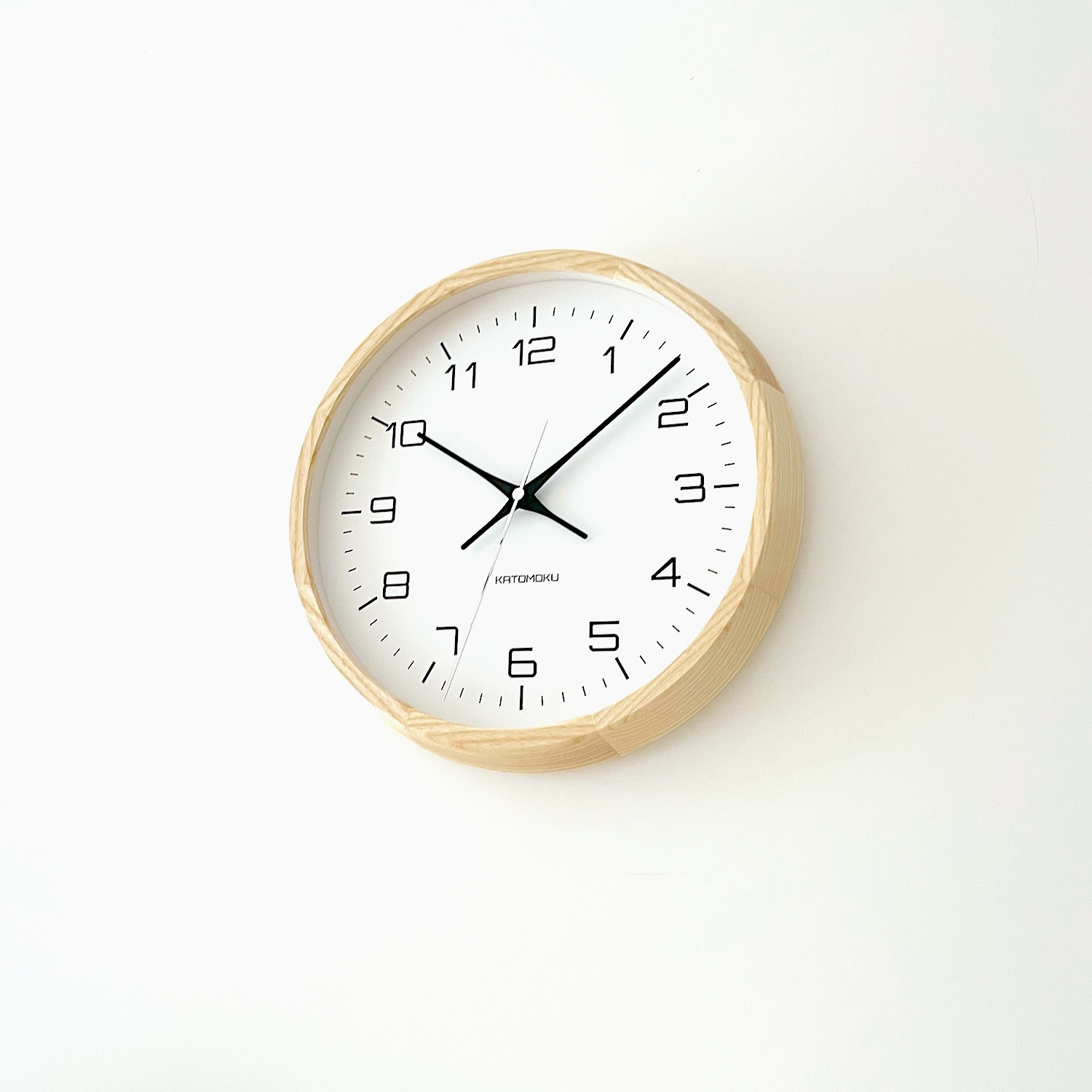 KATOMOKU muku  clock 11 ナチュラル km-94NA 掛け時計 木製 オシャレ