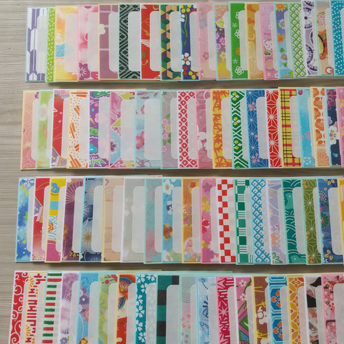 メッセージカード#1760☆100枚 和柄 コメントカード メッセージカード