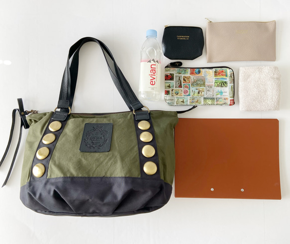 ＊＊＊大人かっこいいボストンバッグ＊M＊フランス軍コットンリネン＊＊＊＊A4サイズ対応＊ミリタリーピローケースリメイク 