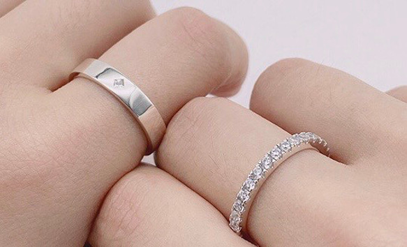 ペアリング【セット】結婚指輪　S 925 シルバー　受注製作 5枚目の画像