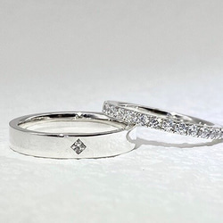 ペアリング【セット】結婚指輪　S 925 シルバー　受注製作 2枚目の画像