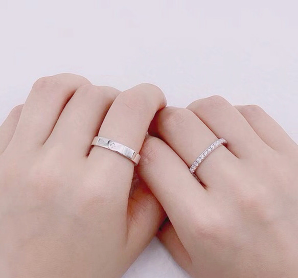 ペアリング【セット】結婚指輪　S 925 シルバー　受注製作 4枚目の画像