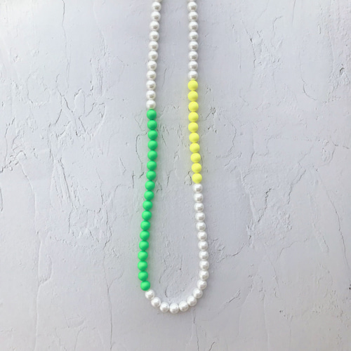 ネオンカラーdeパールネックレス ネックレス・ペンダント kk closet