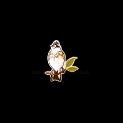 ヒバリの正面　刺繍ワッペン　野鳥　雲雀 9枚目の画像