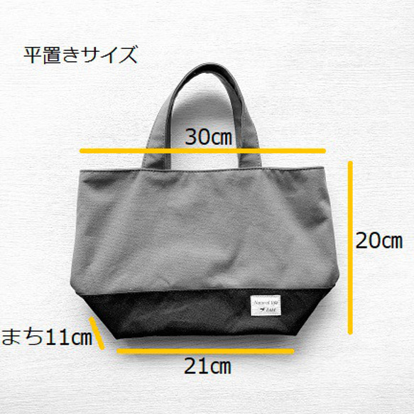 Canvas mini tote（黑色大圓點） 第7張的照片