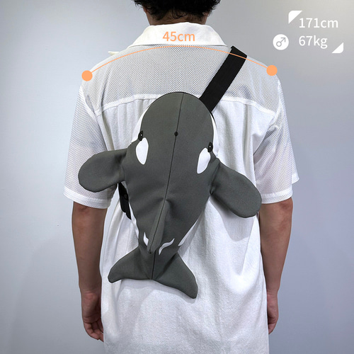 Design No.KW111 - シャチ・立体ショルダーバッグ ショルダー