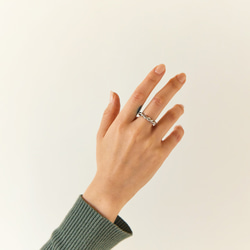 ◆錫×銀戒指【扭紋錫戒指】 第4張的照片