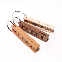 あんちーくキーホルダー】 キーホルダー 木製 名前入り 木婚式