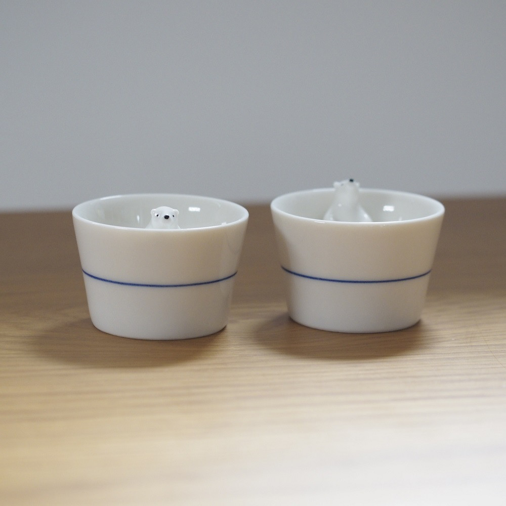 シロクマお猪口 (No.1 + No.2)