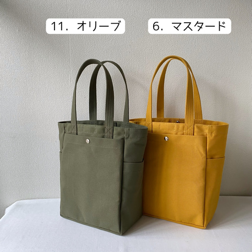 全15色】「ボックストート」たて型通勤／倉敷帆布8号 アルマダ8号帆布