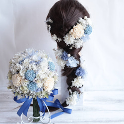 【カラーオーダーＯＫ】海のナチュラルヘッドドレス＊ラプンツェル＊プリザーブドフラワー&ドライフラワー 11枚目の画像