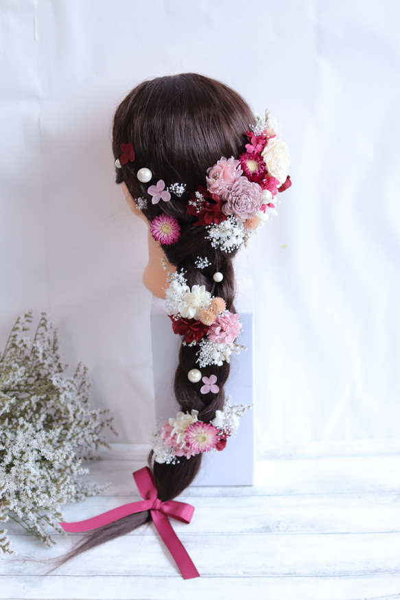 【カラーオーダーＯＫ】海のナチュラルヘッドドレス＊ラプンツェル＊プリザーブドフラワー&ドライフラワー 17枚目の画像