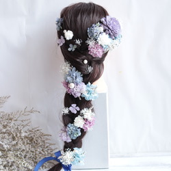 【カラーオーダーＯＫ】海のナチュラルヘッドドレス＊ラプンツェル＊プリザーブドフラワー&ドライフラワー 16枚目の画像