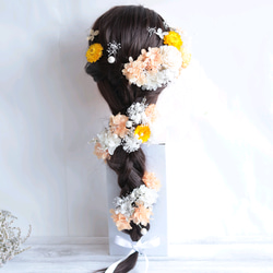 【カラーオーダーＯＫ】海のナチュラルヘッドドレス＊ラプンツェル＊プリザーブドフラワー&ドライフラワー 13枚目の画像