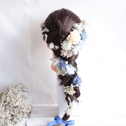 【カラーオーダーＯＫ】海のナチュラルヘッドドレス＊ラプンツェル＊プリザーブドフラワー&ドライフラワー 14枚目の画像