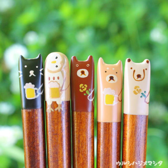 ★父の日限定★漆箸にビール or 黄バラ描きます／Urushi Chopsticks for Father's day 1枚目の画像