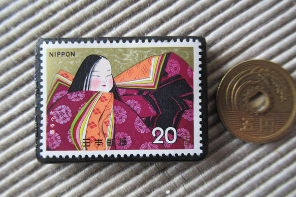 日本經典故事“Kaguya princess”郵票胸針5230 第3張的照片