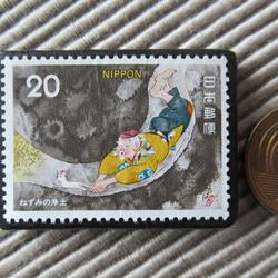 日本著名故事“The Old Land of the Mouse”郵票胸針5233 第3張的照片