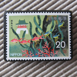 日本著名的故事“Taro Urashima”郵票胸針5236 第1張的照片