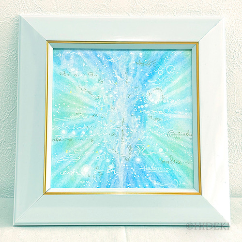 光のbouquet 絵画原画 抽象画『水の耀き』 パステルアート原画 HIDEKIのヒーリング