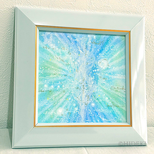 抽象画『水の耀き』 パステルアート原画 HIDEKIのヒーリング