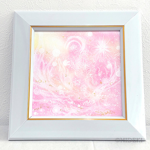 抽象画『萌える愛のヒカリ』 パステルアート原画 HIDEKIのヒーリング