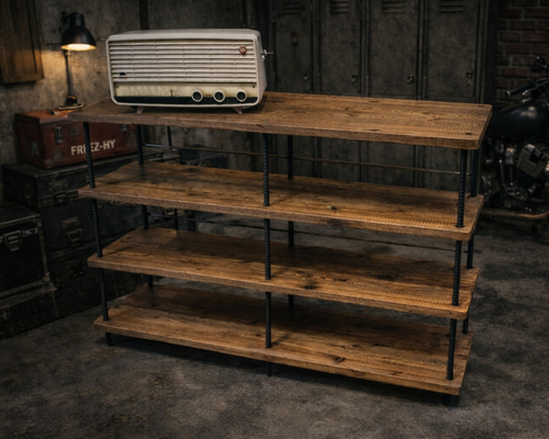 ♢♢♢鉄筋4段ラック横幅90cm・ 棚 ・ シェルフ ・ラック・食器棚