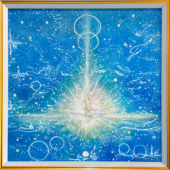 抽象画『華となるヒカリ』 パステルアート原画 HIDEKIの