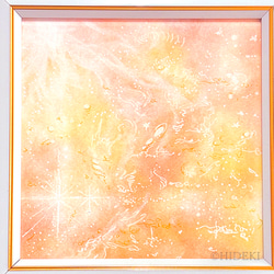 癒しの絵画 ヒーリングアート（絵画）『洗心』A4サイズジクレーアート（絵画