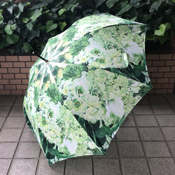 紫陽花ハンドメイド2024　傘人気№４ 雨傘　Green Bouqet　Bタイプ 8枚目の画像