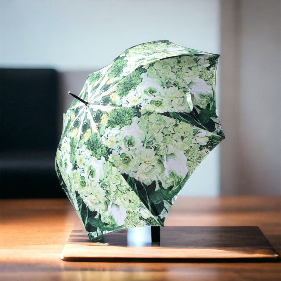 傘人気№４ 英国製雨傘　Green bouquet　Bタイプ