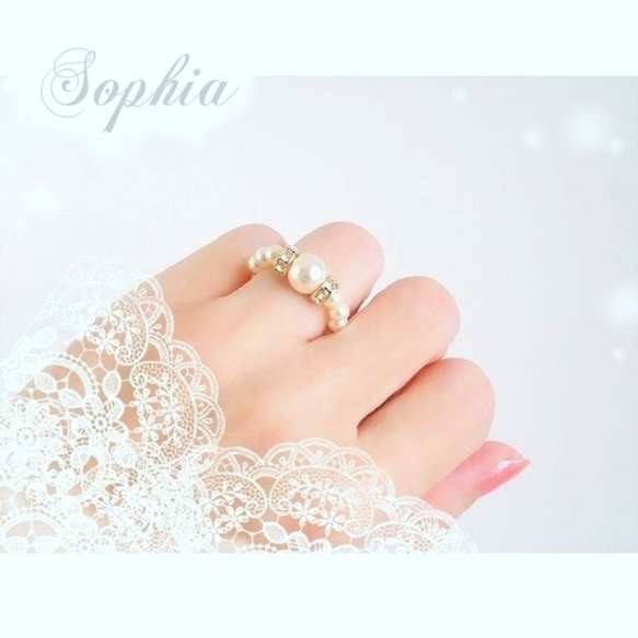 スワロパールの優美なリング「ソフィア」フォーマル、ギフトにも 1枚目の画像