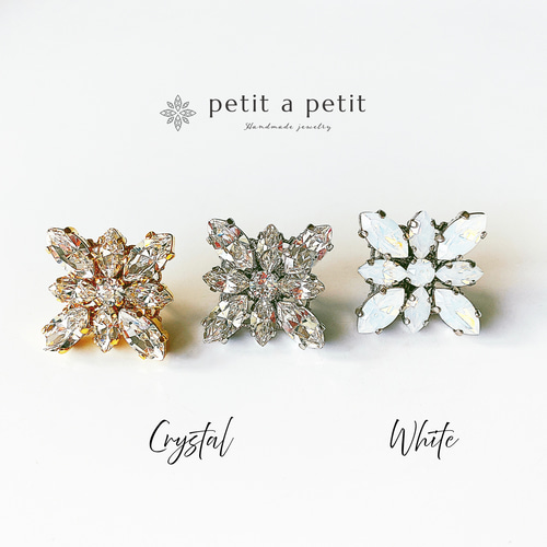 スワロフスキー®︎ ブローチ(S) clématite デニムブルー ギフト