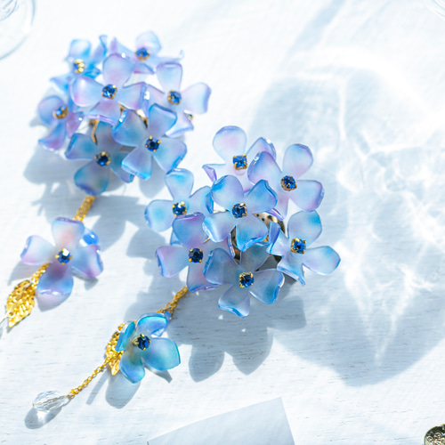 【人気No.1】 2色紫陽花＜あじさい＞の簪（青紫） かんざし 8gatu 通販 その他