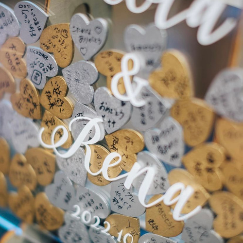 ハートドロップス ウェディング 結婚証明書 ウェルカムボード lovers