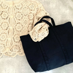 ロングセラー　洗える帆布バッグ【A4対応】帆布　BASIC TOTE ( M ) モスグリーン 5枚目の画像