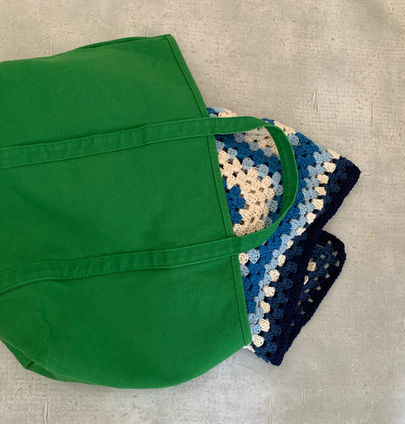ロングセラー　洗える帆布バッグ【A4対応】帆布　BASIC TOTE ( M ) モスグリーン 4枚目の画像