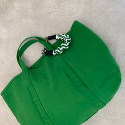 ロングセラー　洗える帆布バッグ【A4対応】帆布　BASIC TOTE ( M ) モスグリーン 3枚目の画像