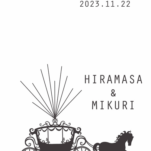 A4「風船馬車」ウェディングツリー 結婚証明書 ウェルカム